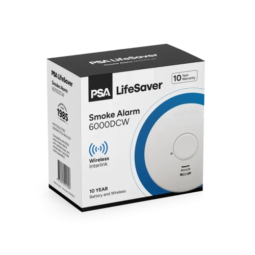 LIF6000DCW 10 Year Lithium Battery (non-replaceable) Smoke Alarm with Wireless RF Interlink