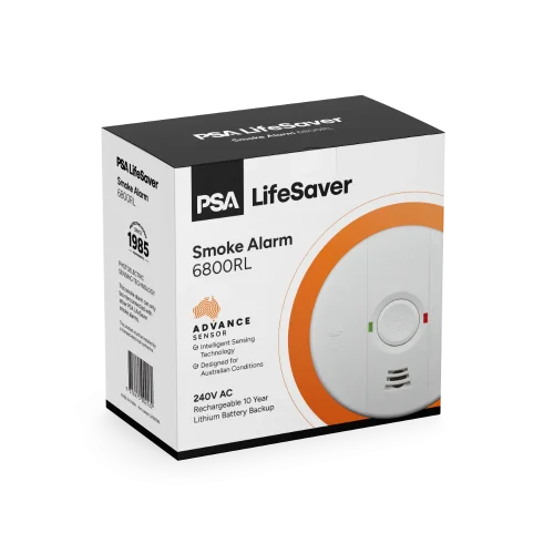 LIF6800RL 240V Photoelectric Smoke Alarm with Rechargeable Lithium Battery