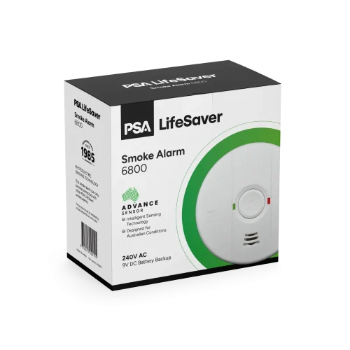 LIF6800 240V Photoelectric Smoke Alarm with 9V Battery Back Up